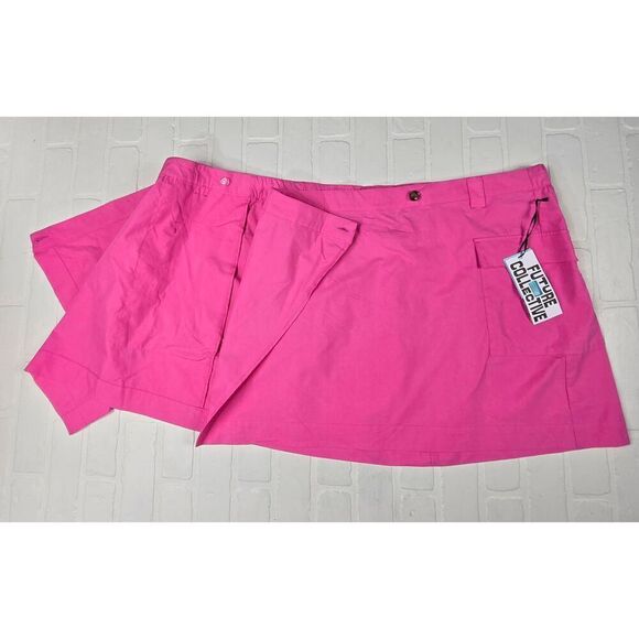 Future Collective Pink Wrap Skirt Size 24 Plus - Picture 3 of 3